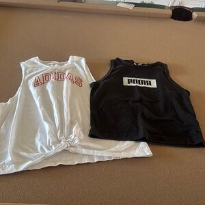 Size Medium Work Out Shirts- Adidas and Puma